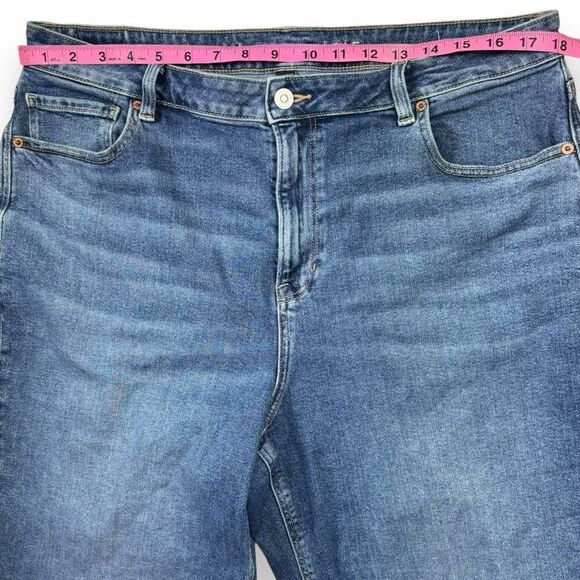 American Eagle Mom Jeans 16 R Women’s High Waisted Relaxed Fit Denim Dark Wash - Picture 7 of 12